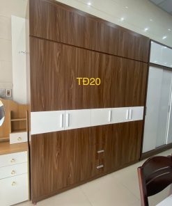 Tủ 5 cánh hiện đại, gỗ MDF chống xước